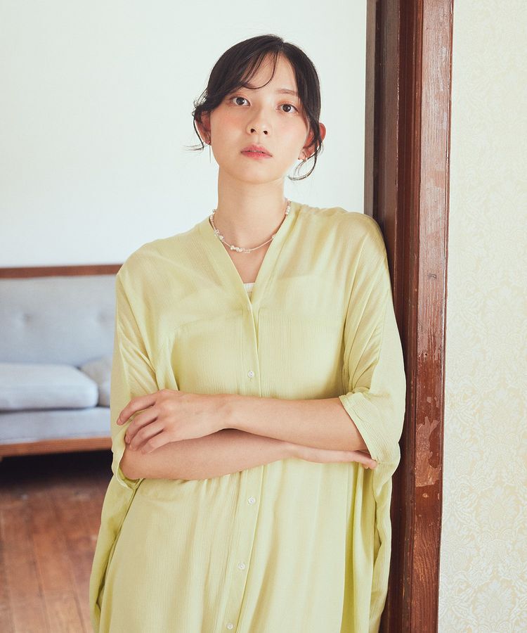 earth music&ecology「レーヨンビッグシャツチュニック」|チュニック|