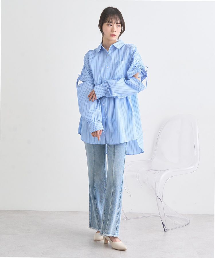 earth music&ecology「2wayショルダードロストリボンシャツ」|シャツ・ブラウス|