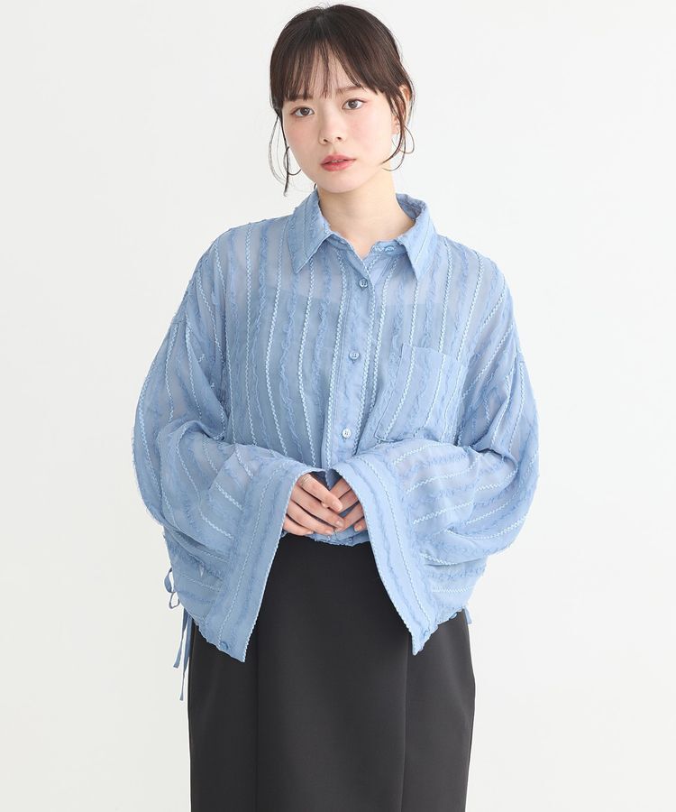 earth music&ecology「シアージャカードショートシャツ」|シャツ・ブラウス|