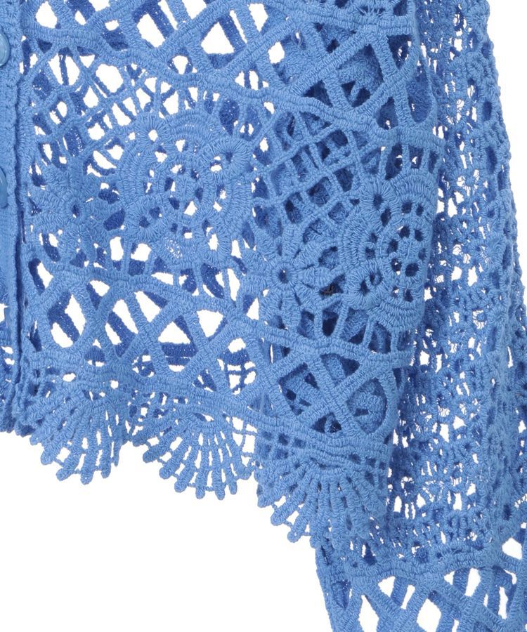 earth music&ecology「クロシェ風Vネックカーディガン」|カーディガン|