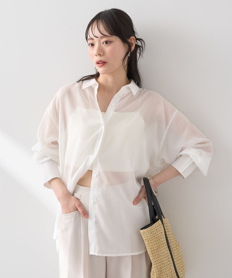 earth music&ecology「シアーストライプシャツ」|シャツ・ブラウス|