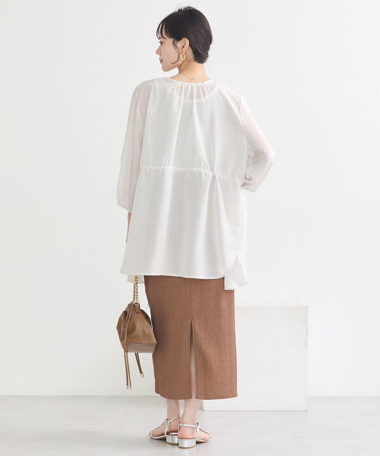 earth music&ecology「ふんわりスリーブドロストシャツ」|シャツ・ブラウス|