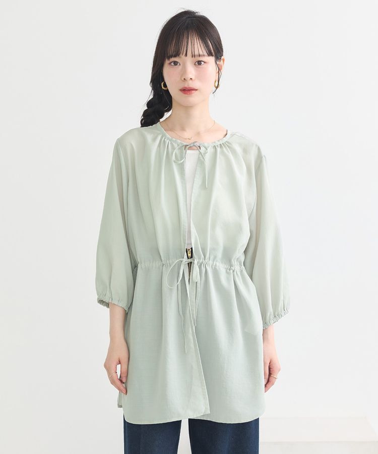 earth music&ecology「ふんわりスリーブドロストシャツ」|シャツ・ブラウス|