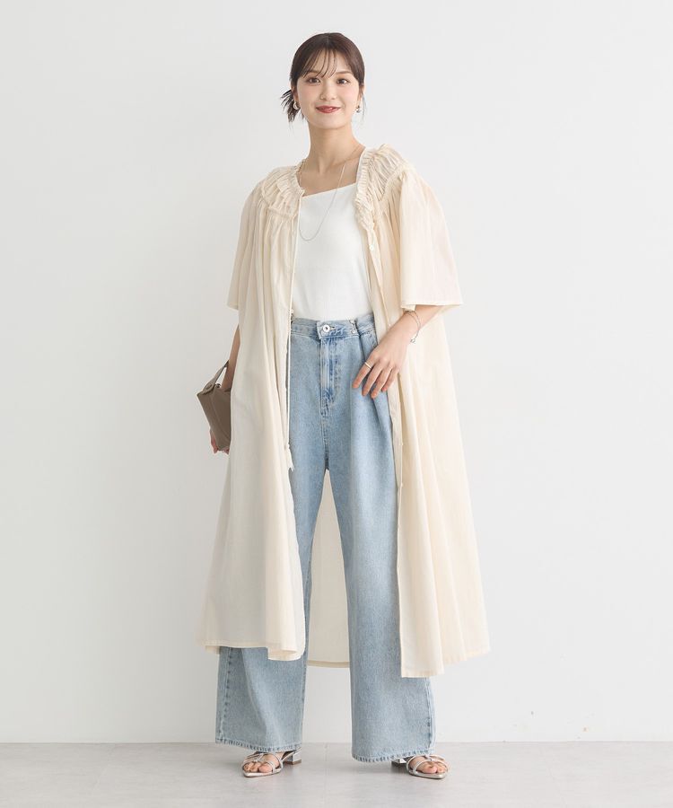 earth music&ecology「ギャザーロングワンピース」|ワンピース|