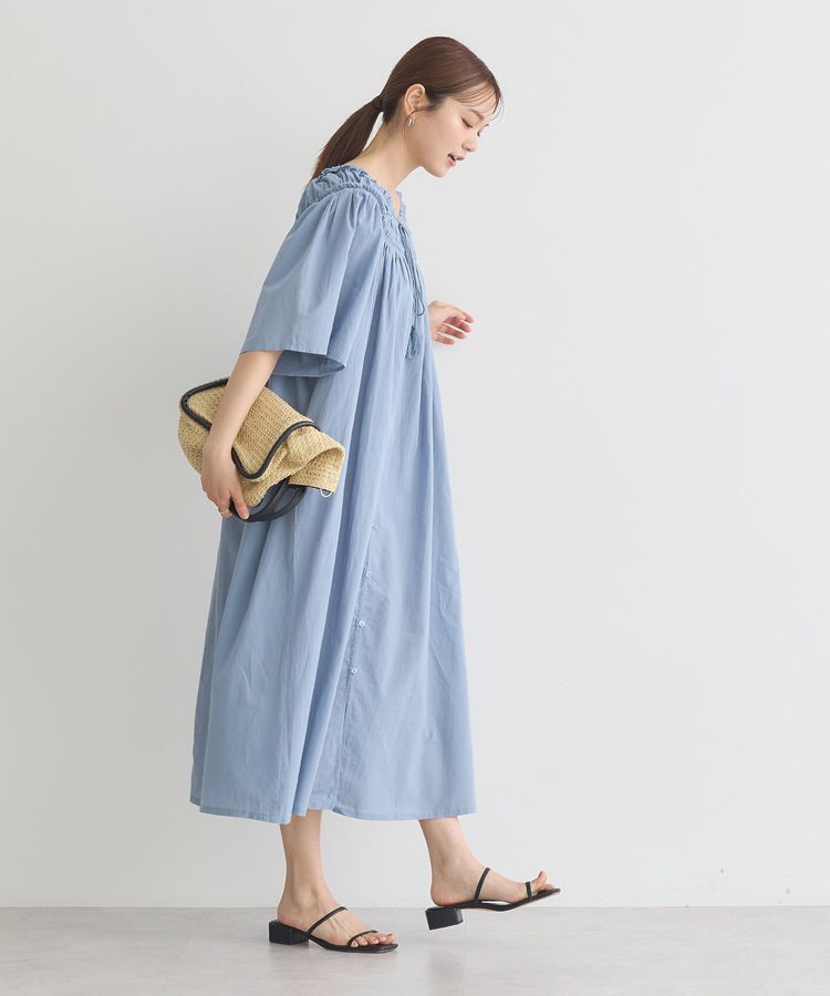 earth music&ecology「ギャザーロングワンピース」|ワンピース|