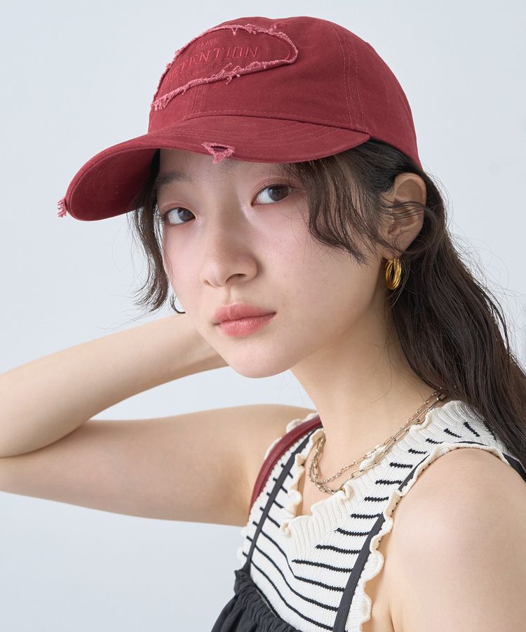 earth music&ecology「ダメージロゴキャップ」|その他|