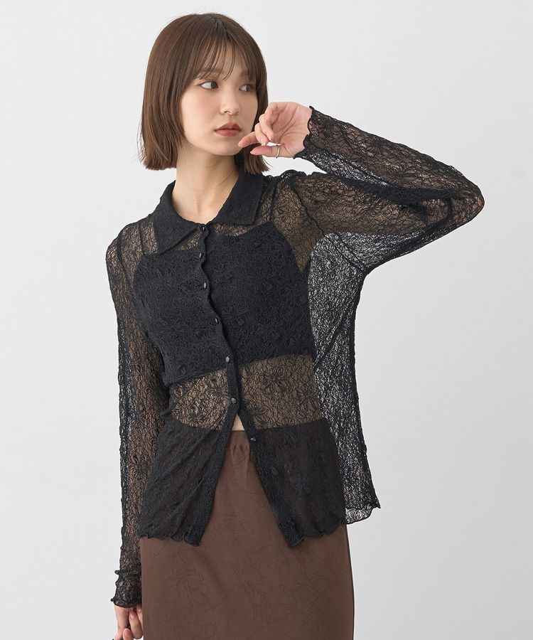 earth music&ecology「ストレッチレースシャツ」|シャツ・ブラウス|