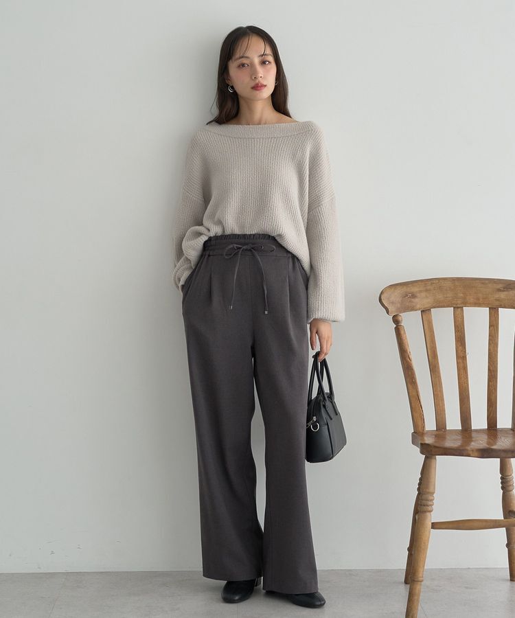 earth music&ecology「パウダーシャギー畦プルオーバー」|ニット・セーター|