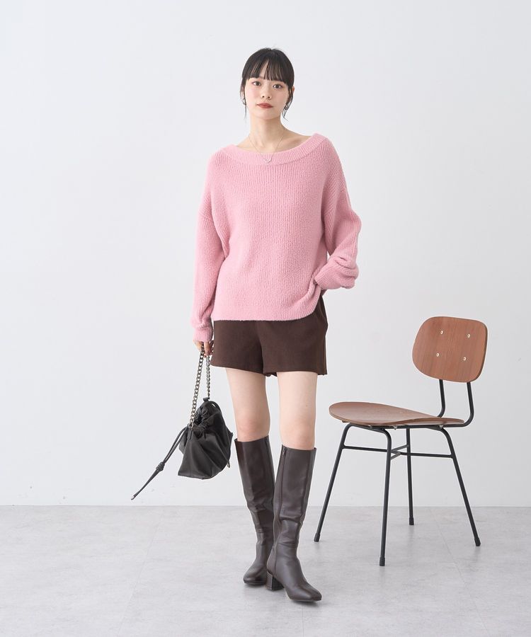 earth music&ecology「パウダーシャギー畦プルオーバー」|ニット・セーター|