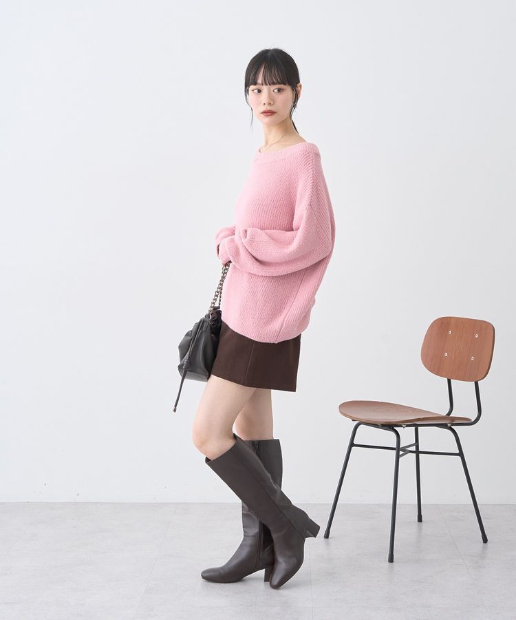 earth music&ecology「パウダーシャギー畦プルオーバー」|ニット・セーター|