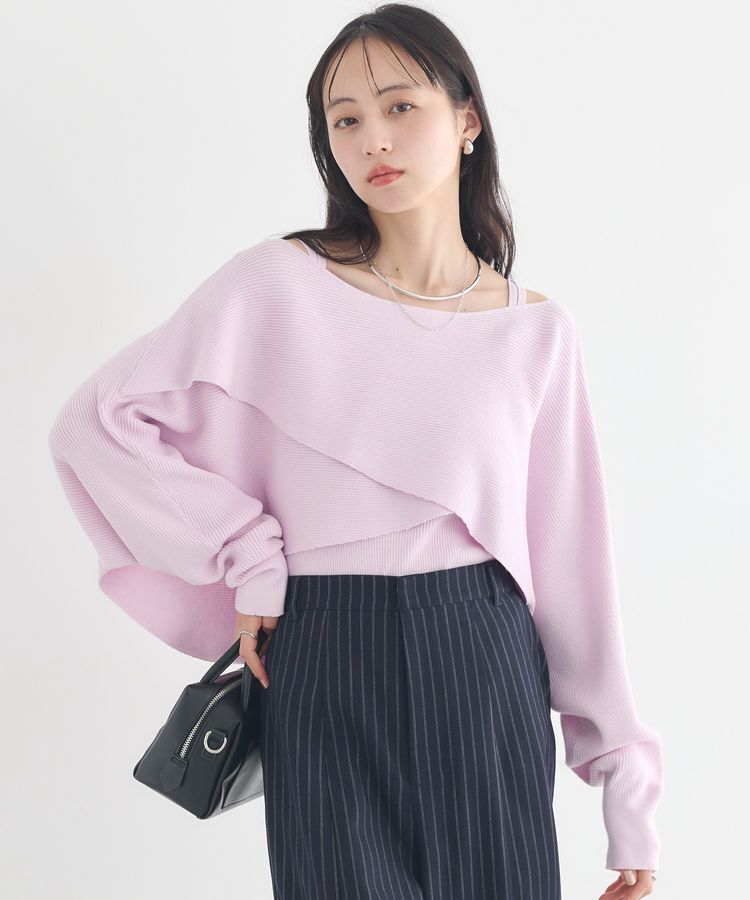 earth music&ecology「SET2点クロスニット＋キャミソール」|ニット・セーター|