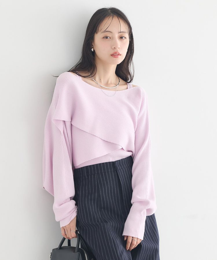 earth music&ecology「SET2点クロスニット＋キャミソール」|ニット・セーター|