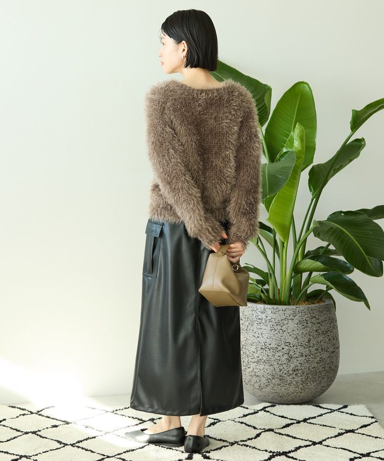 AMERICAN HOLIC「シャギーニットクルーネックカーディガン」|カーディガン|