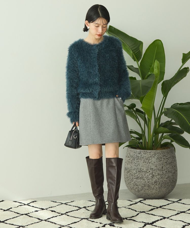 AMERICAN HOLIC「シャギーニットクルーネックカーディガン」|カーディガン|