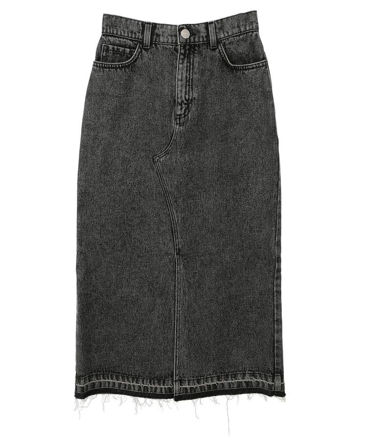 Green Parks「フロントスリットデニムロングスカート」|スカート|