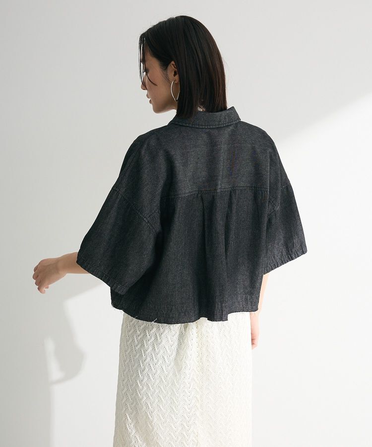 Green Parks「・ELENCARE DUE デニムショートシャツ」|シャツ・ブラウス|