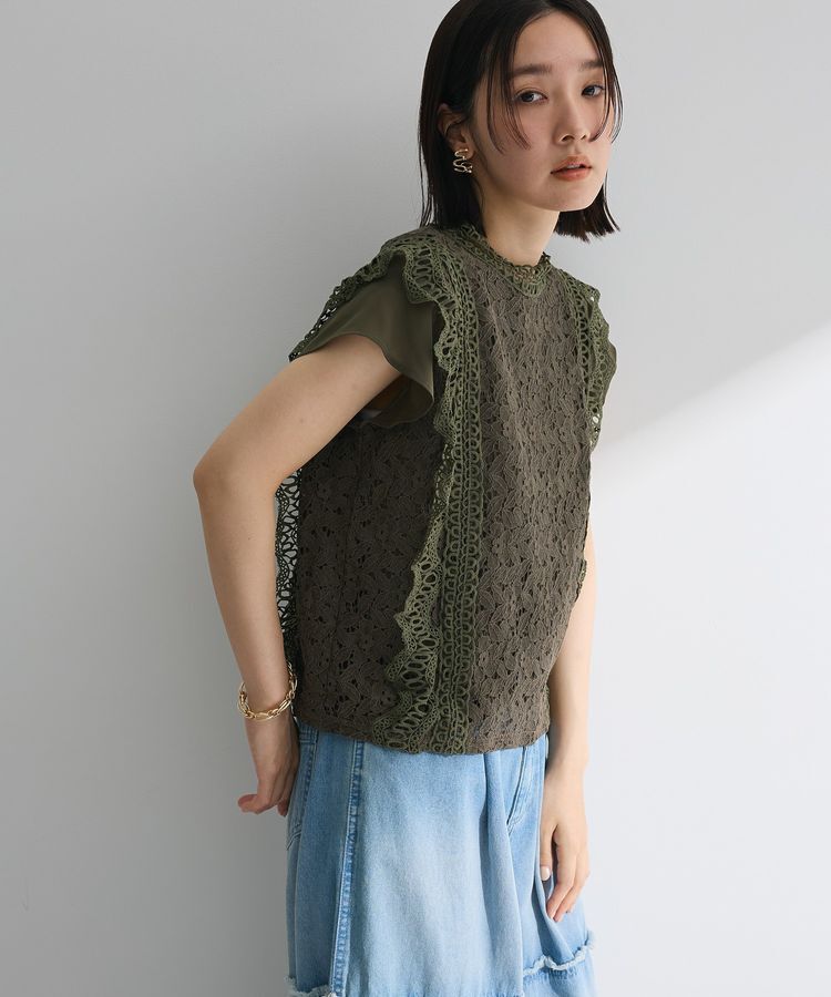 Green Parks「・Petit Fleur フレンチレーシーブラウス」|シャツ・ブラウス|