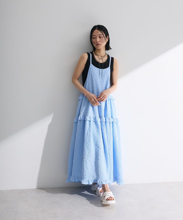 Green Parks「・Petit Fleur フリルティアードキャミワンピ」|ワンピース|