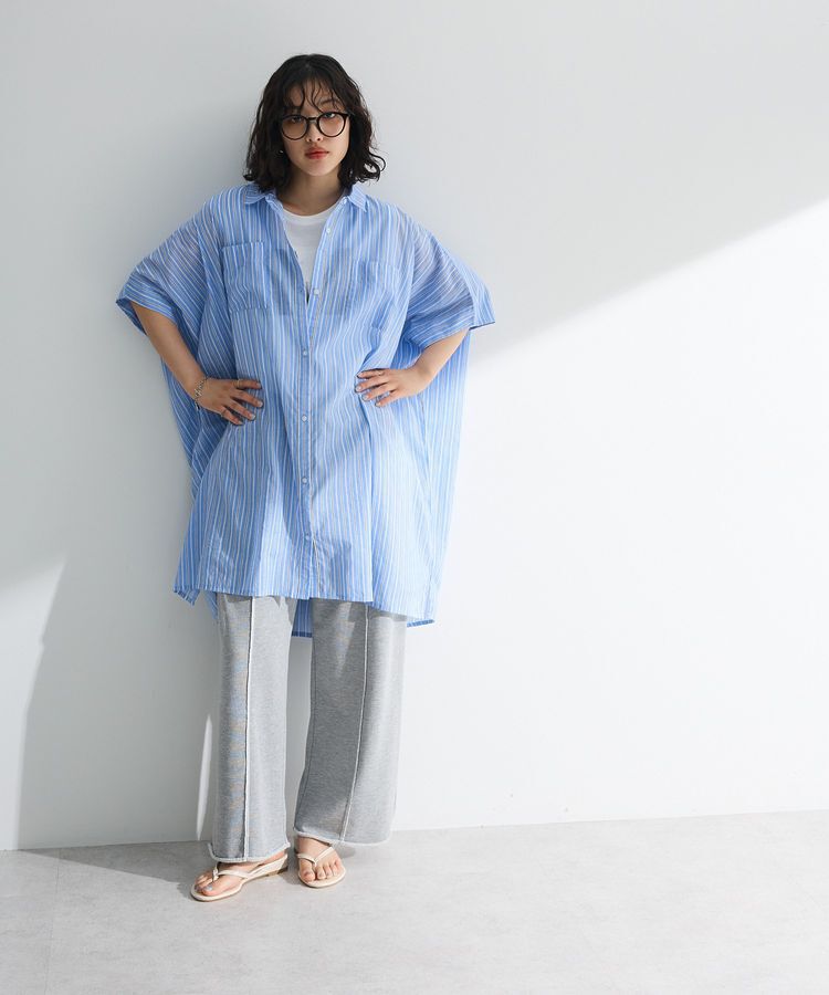 Green Parks「インド綿 ボイルポンチョチュニック」|チュニック|