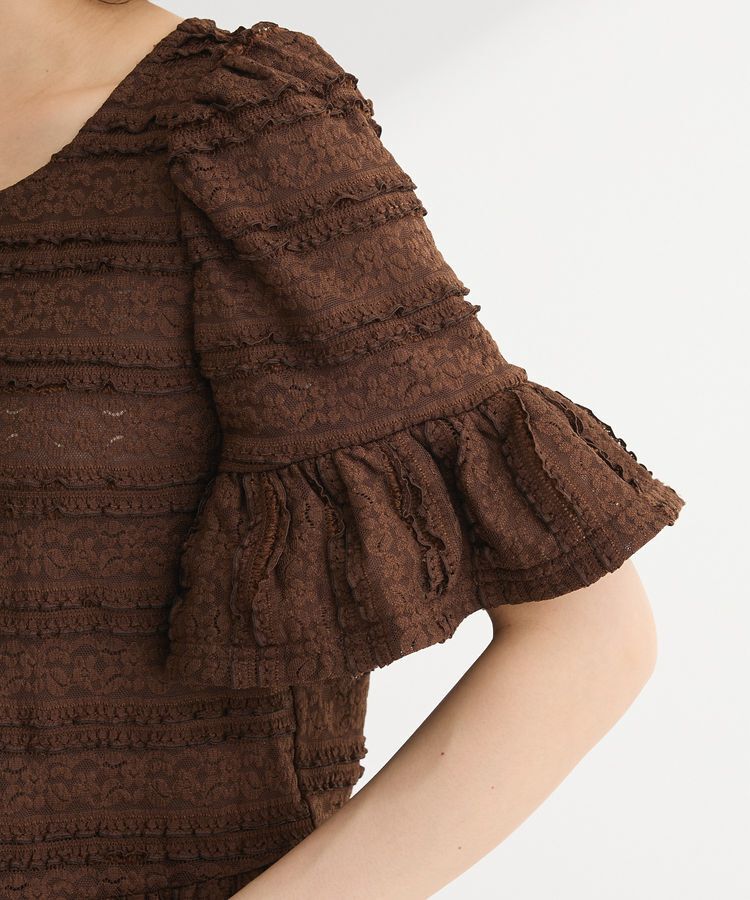 Green Parks「・SUGAR SPOON レースフリルプルオーバー」|Tシャツ・カットソー|