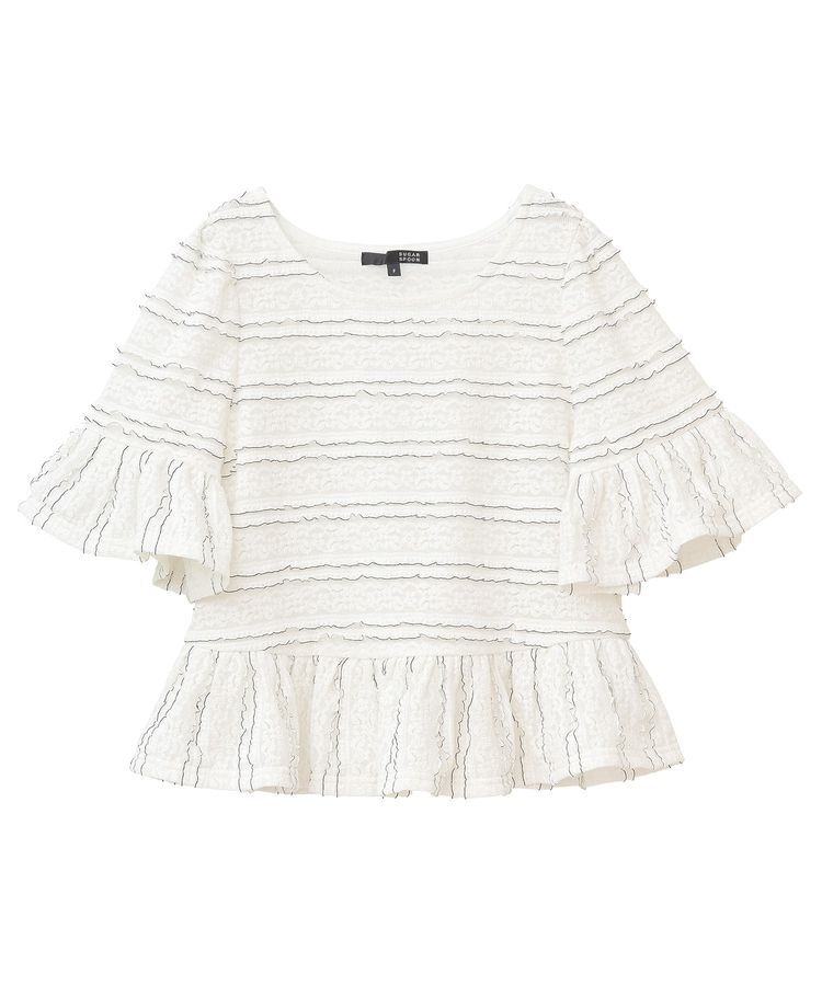 Green Parks「・SUGAR SPOON レースフリルプルオーバー」|Tシャツ・カットソー|