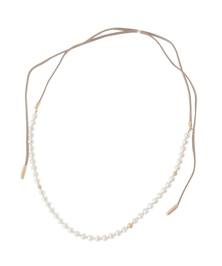 armonia「every walk.パールスウェードネックレス」|ネックレス|