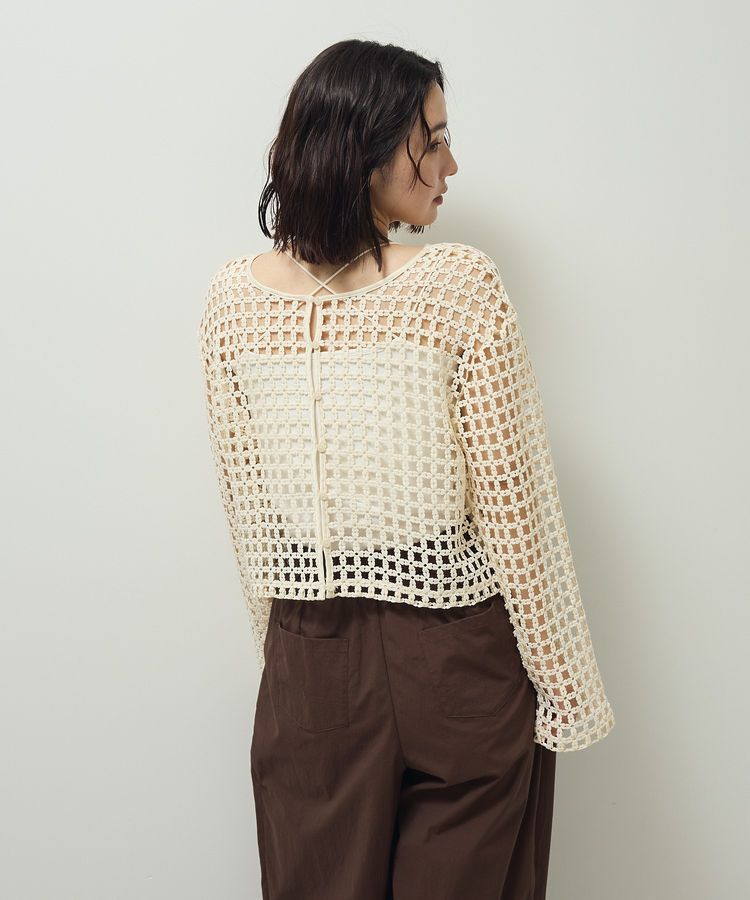 Green Parks「・SUGAR SPOON 2wayフラワーメッシュカーデ」|カーディガン|