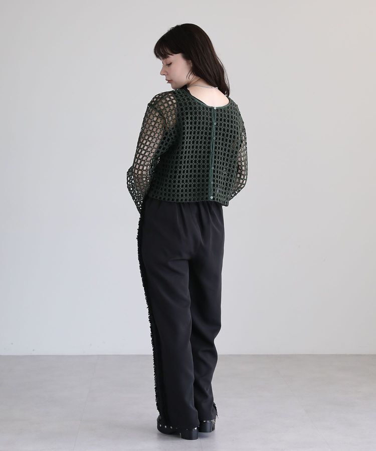 Green Parks「・SUGAR SPOON 2wayフラワーメッシュカーデ」|カーディガン|