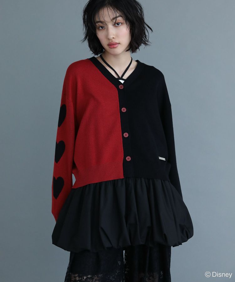 Green Parks「VILLAINS/アシンメトリーニットカーディガン」|カーディガン|