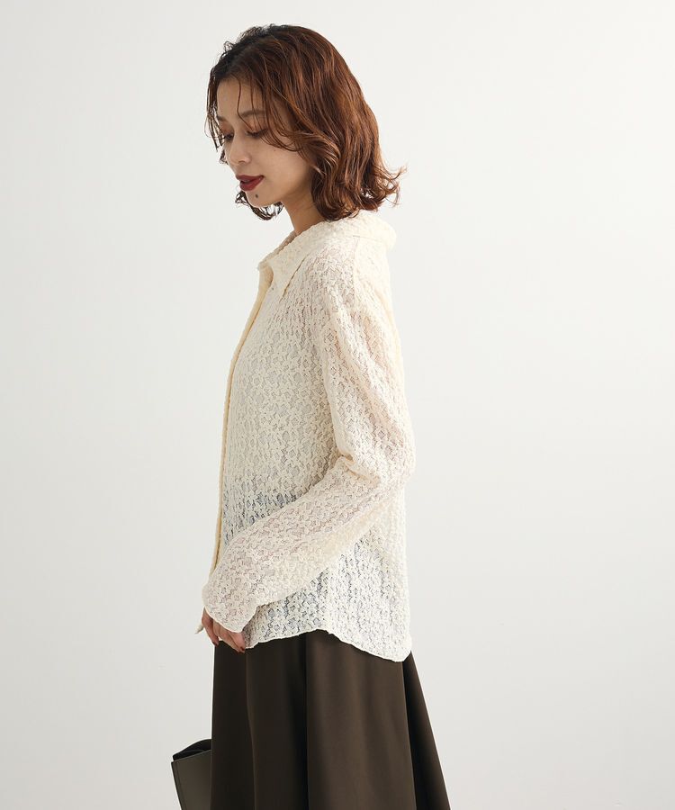 Green Parks「カットレースシャツプルオーバー」|Tシャツ・カットソー|