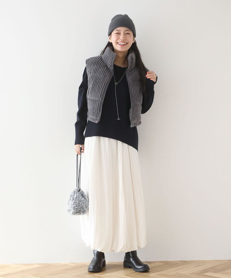 Green Parks「微光沢サテンバルーンスカート」|スカート|