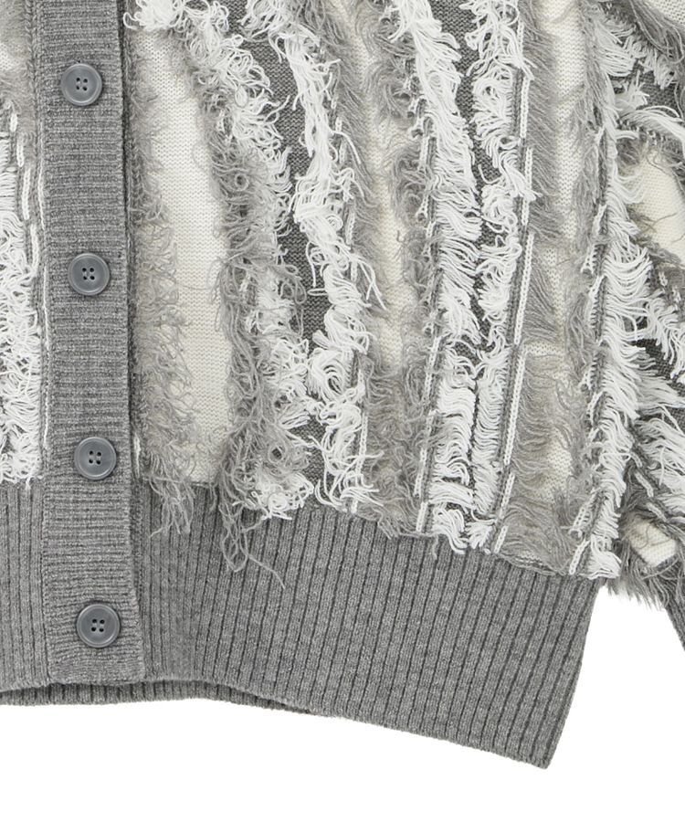 Green Parks「・ELENCARE DUE フリンジジャカードカーディガン」|カーディガン|