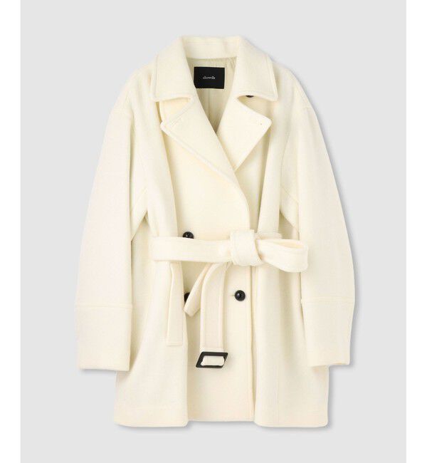 allureville「パイルメルトンデザインＰコート」|ピーコート|