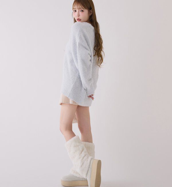  「ベロアモールカーデ」|ニット・セーター|