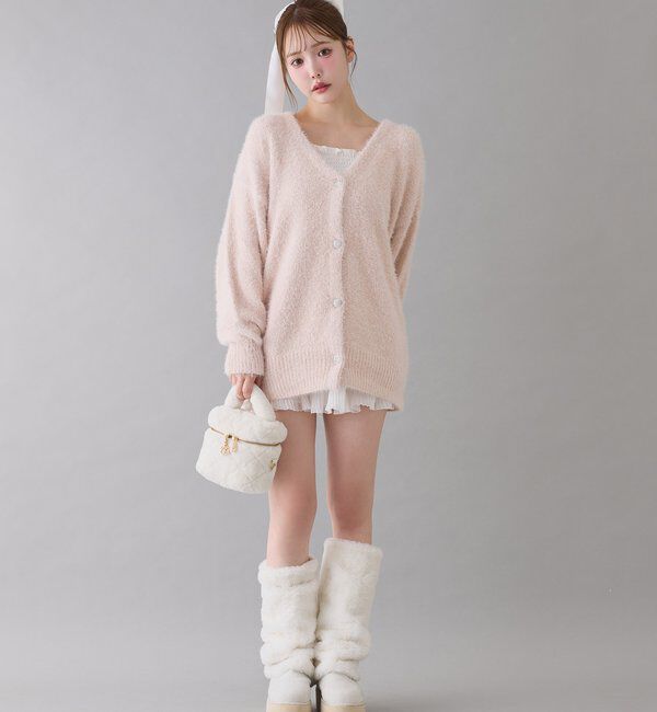  「ベロアモールカーデ」|ニット・セーター|