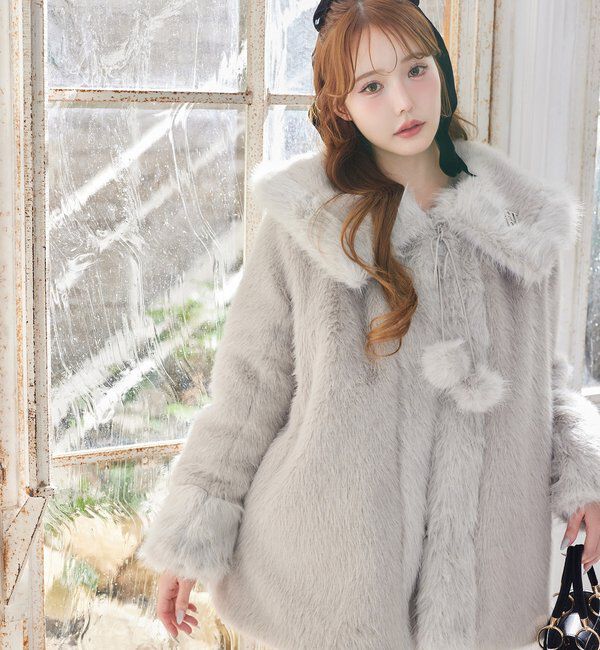  「衿つきファーミドルコート」|その他|