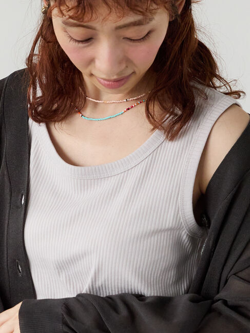 Lugnoncure「【抗菌防臭】リブクルーネックタンクトップ」|タンクトップ|