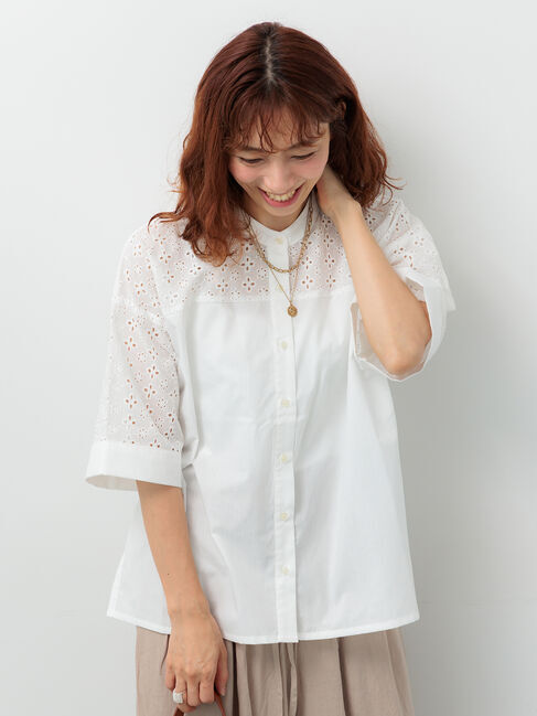 Lugnoncure「アイレットレースシャツ」|シャツ・ブラウス|
