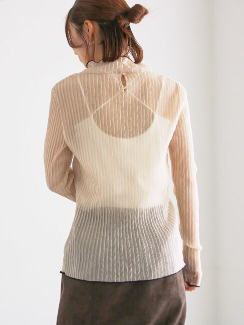 Te chichi「ランダムプリーツシアーインナー」|Tシャツ・カットソー|