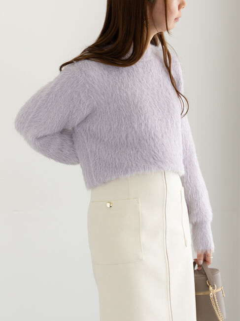 Te chichi「シャギーヤーンロングスリーブニット」|ニット・セーター|