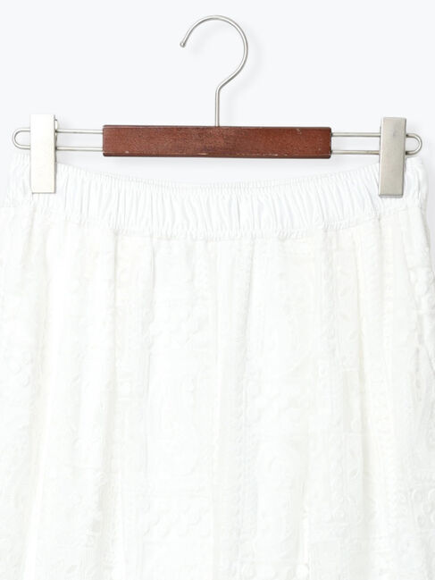 Te chichi「【Atelier ChouChou】パネルレース刺繍タックワイドパンツ(セットアップ可)」|その他|