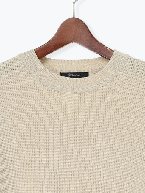 Te chichi「チャーム付きワッフルニットプルオーバー」|ニット・セーター|