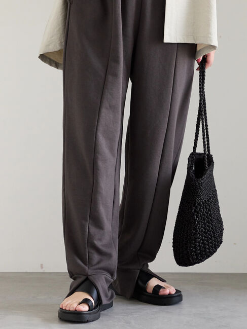 Samansa Mos2 blue「◎裏毛センタースリットパンツ」|その他|