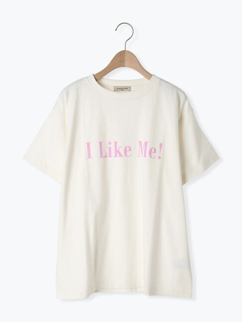 Samansa Mos2「【UVカット】スラブ天竺ロゴプリントTシャツ」|Tシャツ・カットソー|