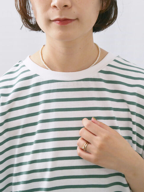 Samansa Mos2 blue「【USAコットン】アソートフレンチスリーブTシャツ」|Tシャツ・カットソー|