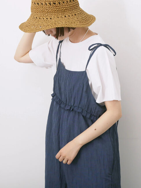 Samansa Mos2 blue「【USAコットン】アソートフレンチスリーブTシャツ」|Tシャツ・カットソー|