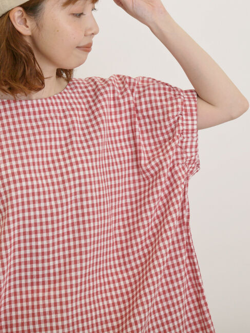 Samansa Mos2「袖口ギャザー前後2WAYチュニック」|シャツ・ブラウス|