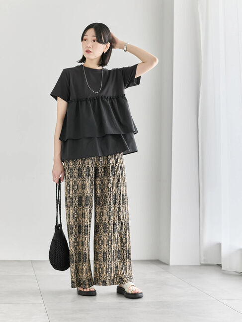 Samansa Mos2 blue「◎柄アソートプリーツパンツ」|その他|