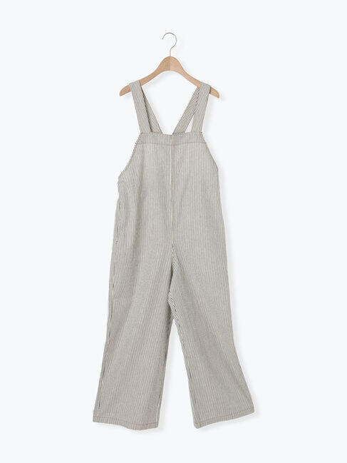 Samansa Mos2「刺繍デニム/ヒッコリーサロペットパンツ」|その他|