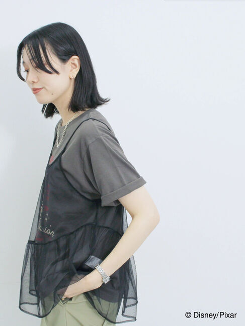 Samansa Mos2 blue「トイ・ストーリー/キャミセットTシャツ」|Tシャツ・カットソー|